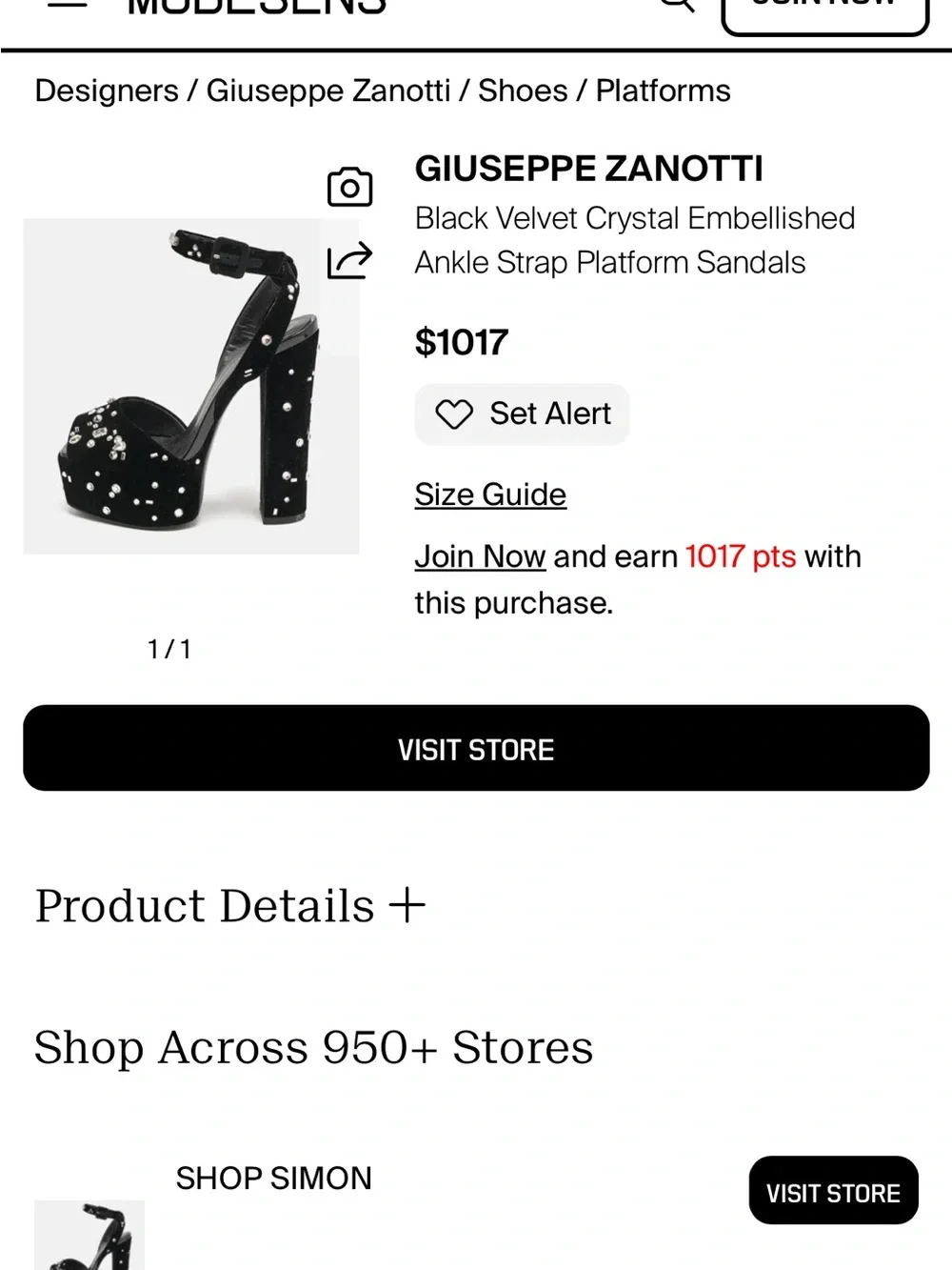 Giuseppe Zanotti Purple Velvet Crystal Dazzling Betty Platform Sandals 39
